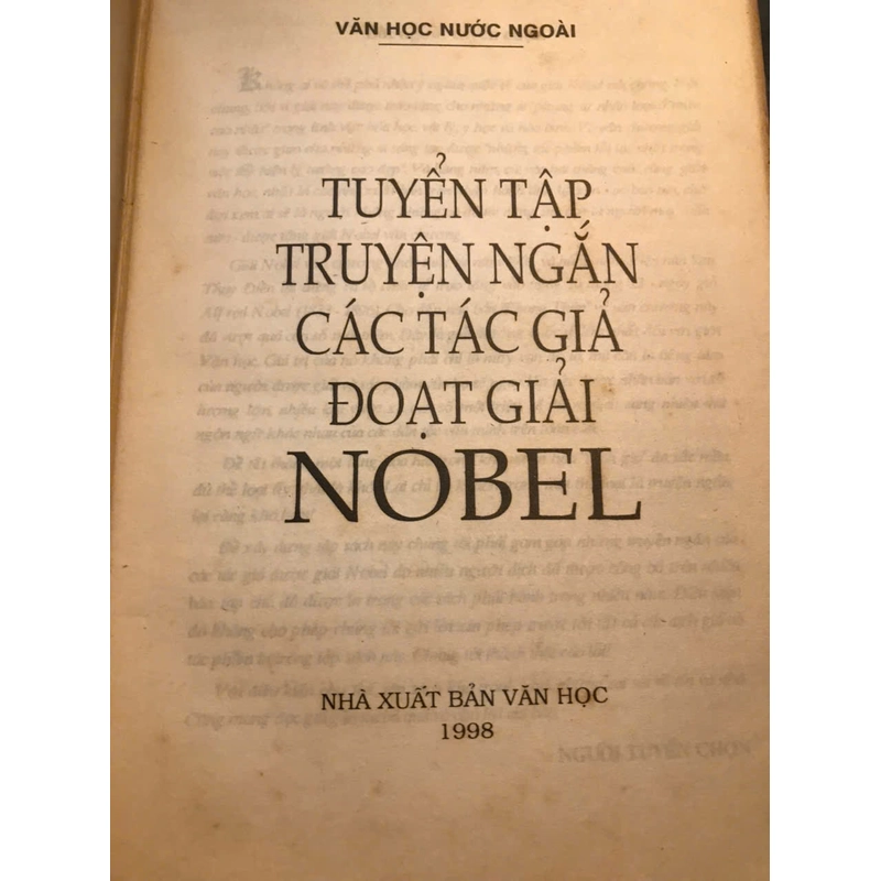 Sách In 1998 - Tuyển tập truyện ngắn của các tác giả đoạt giải Nobel 355042