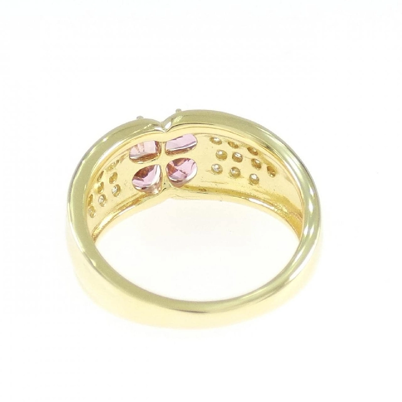 Nhẫn tourmaline K18YG hoa 668266