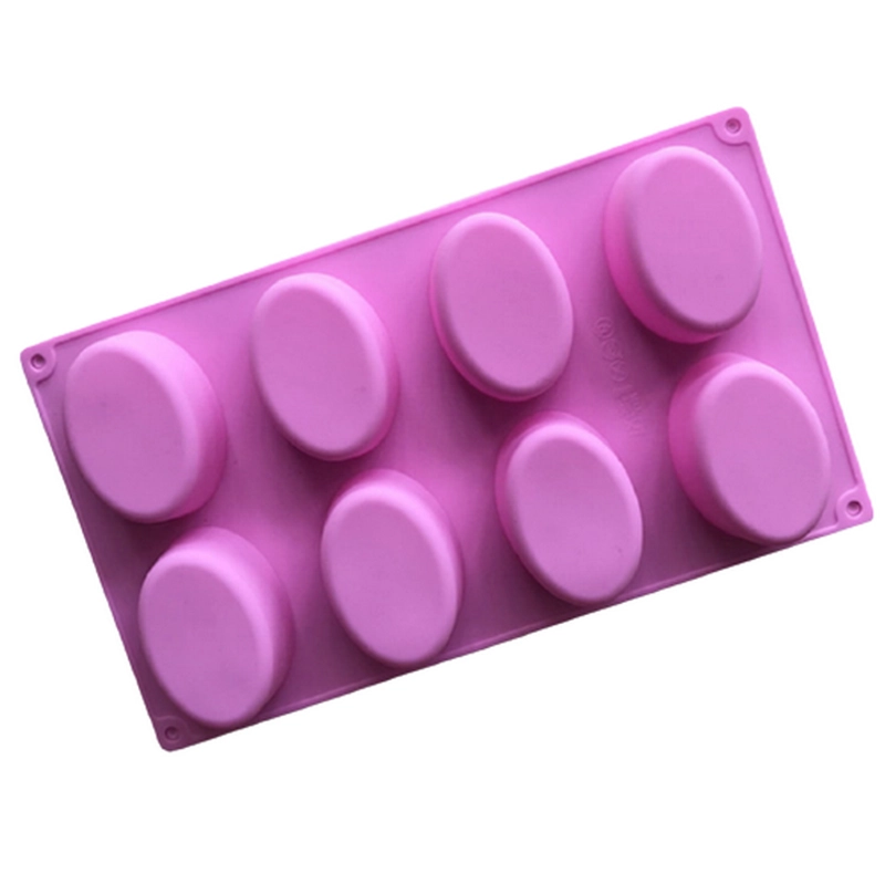 Khuôn silicon làm bánh, rau câu 8 hình Oval - Mã số 1052 336167