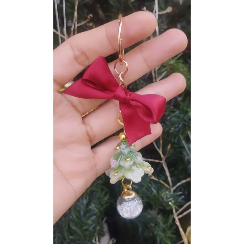 Móc khóa cây thông giáng sinh handmade 733018