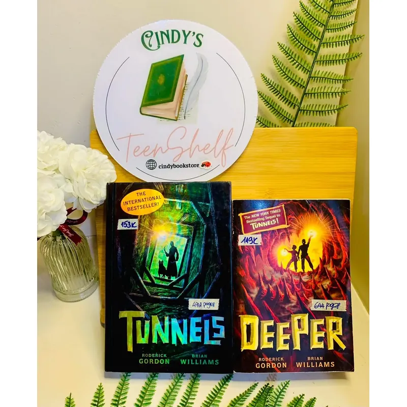 [Sách tiếng Anh 2hand] Like new 90% - 🕳 “Tunnels” & “Deeper” – Roderick Gordon & Brian  604949