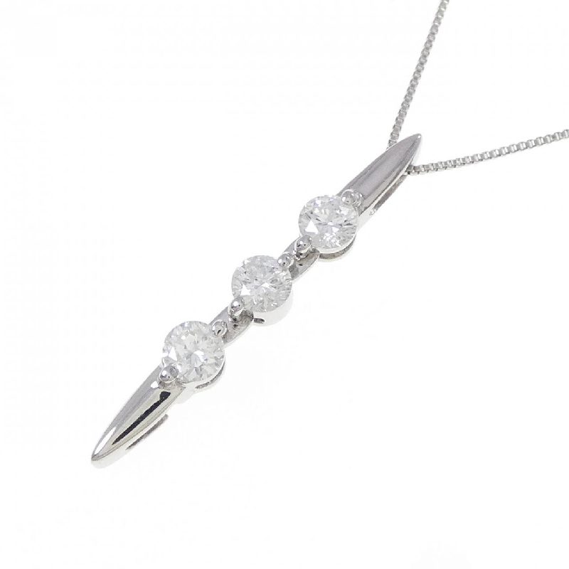 Dây chuyền kim cương 3 viên 2WAY PT900/PT850 0.50CT - Hàng hiệu Chính hãng 861299