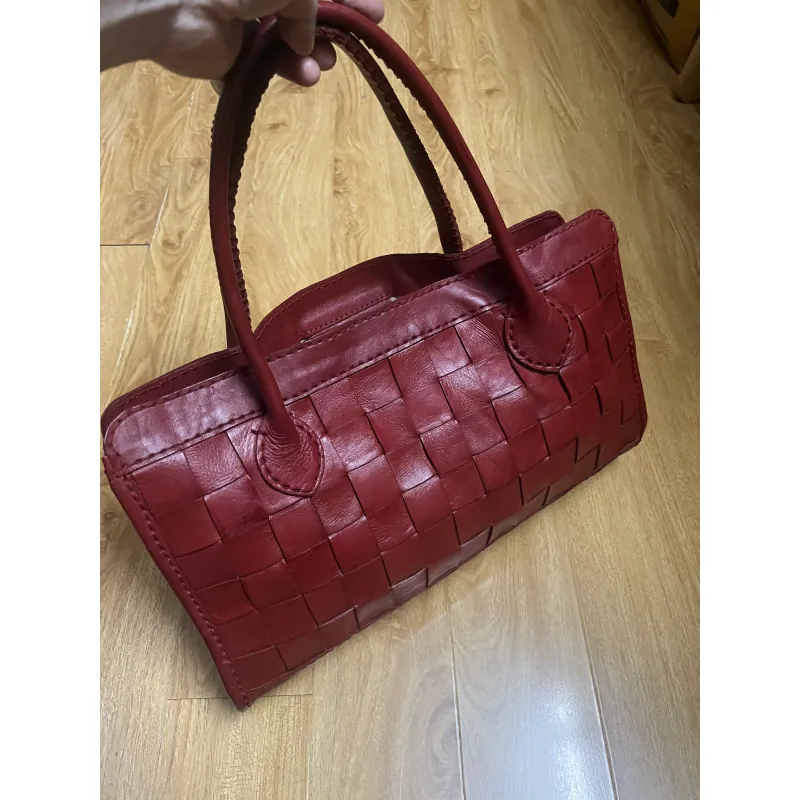 Túi tote nữ sz 37*20*10 da thật đan 2hand 934530