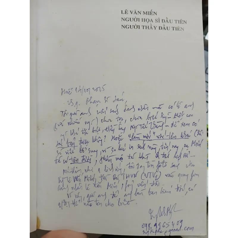 LÊ VĂN MIẾN NGƯỜI HỌA SĨ ĐẦU TIÊN, NGƯỜI THẦY ĐẦU TIÊN - NGUYỄN KHẮC PHÊ 717753