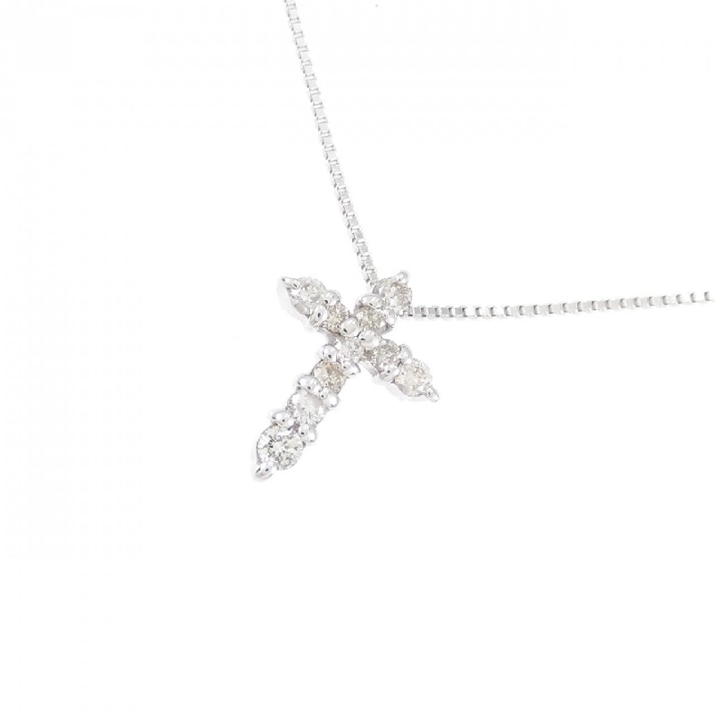 K18WG Dây chuyền kim cương chéo 0.16CT - Hàng hiệu Chính hãng 862421