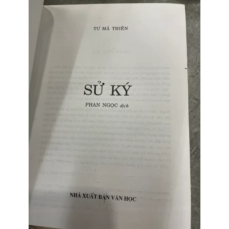 SỬ KÝ - TƯ MÃ THIÊN (PHAN NGỌC dịch) 1041708