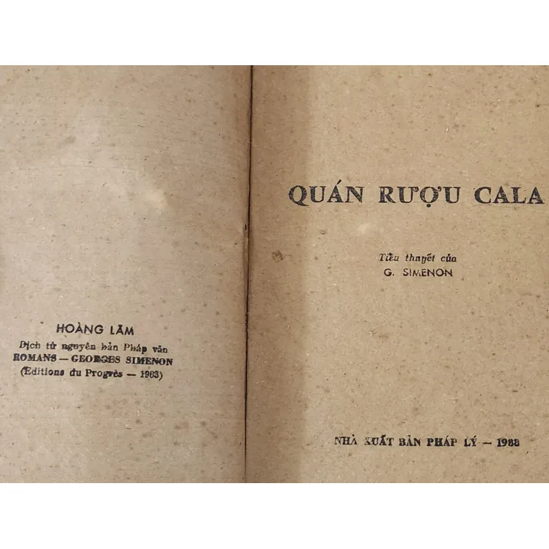 Tiểu thuyết Pháp của Georges Simenon - QUÁN RƯỢU CALA 715398