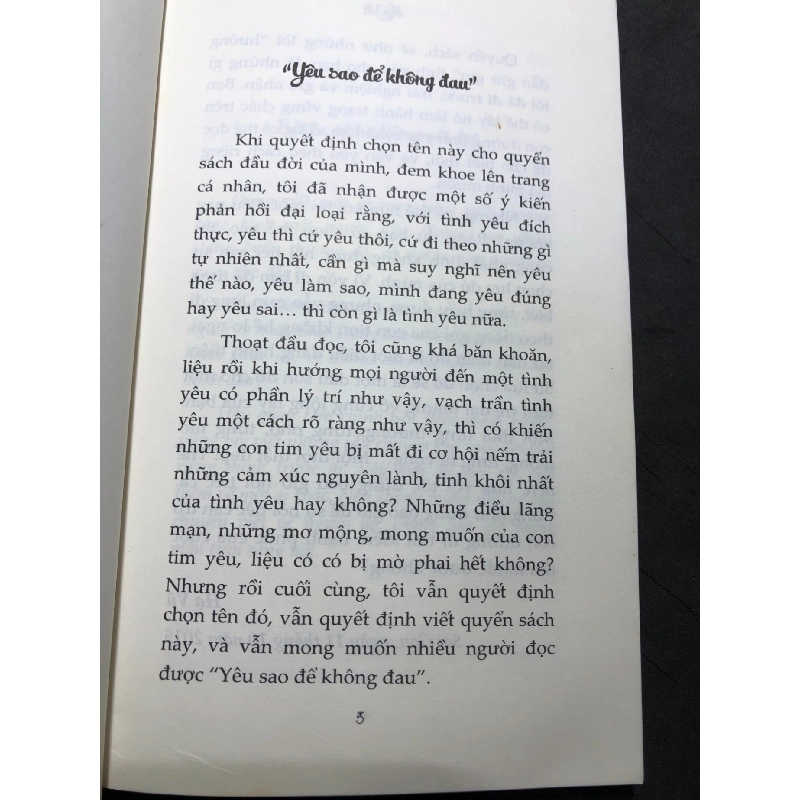 Yêu sao để không đau 2016 mới 80% ố bẩn nhẹ bụng và bìa sách Hạ Vũ HPB0407 VĂN HỌC 916353
