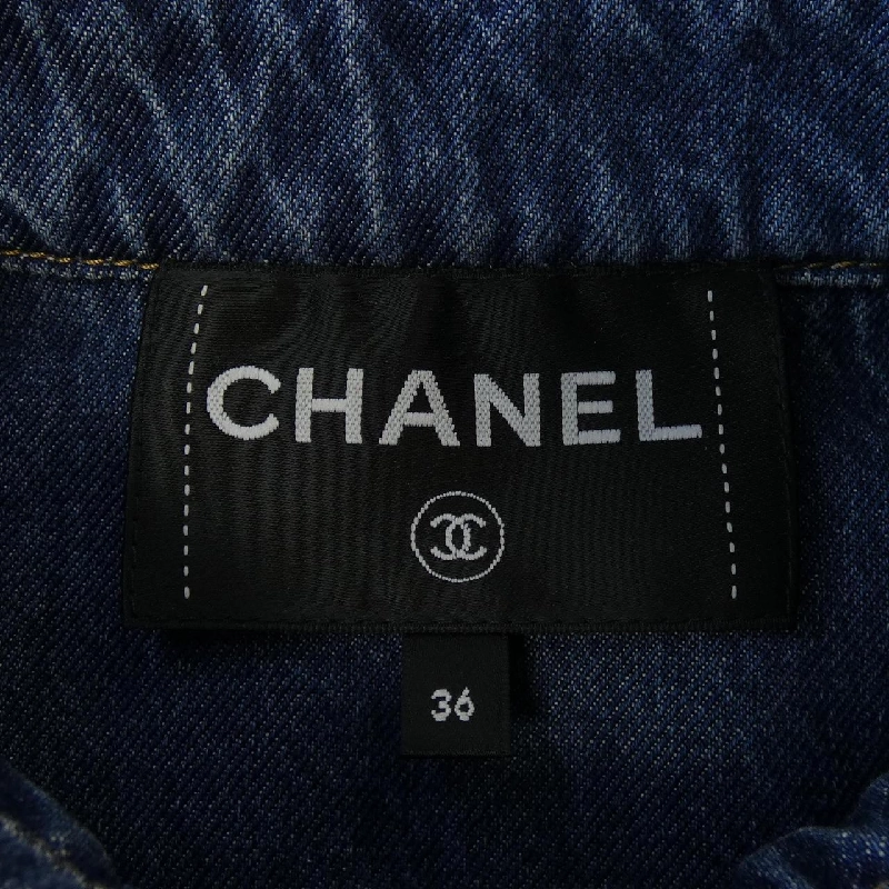 CHANEL LOOK12 P76746V68693 Áo khoác denim - Hàng hiệu Authentic 820639
