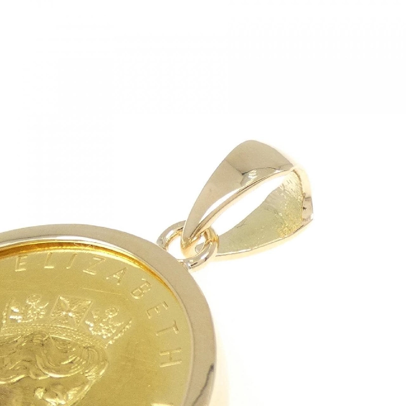 K18YG(枠) Đồng xu Mặt dây chuyền - Hàng hiệu Chính hãng 864207