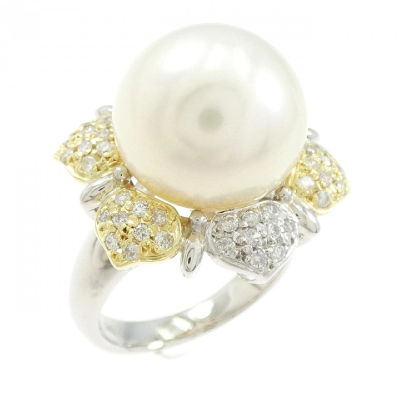 Nhẫn ngọc trai trắng PT900/K18YG 13.5mm 669287