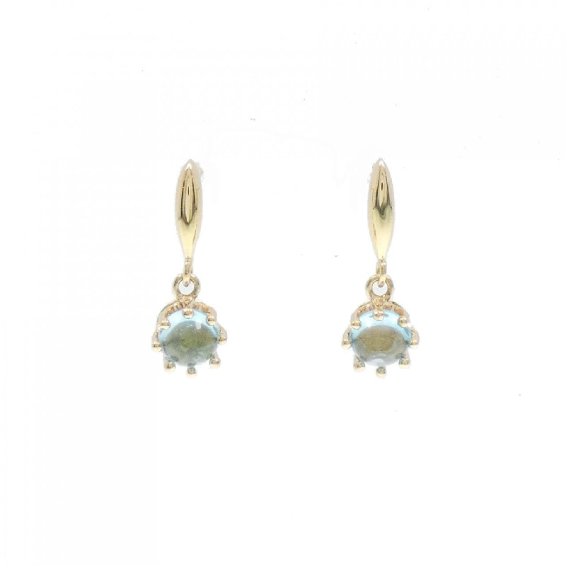 K18YG Blue Topaz Bông tai - Hàng hiệu Chính hãng 873290
