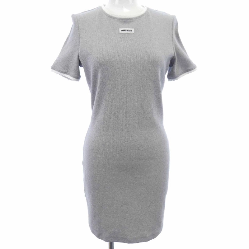 Miu Miu MIU MIU Đầm mini cotton MJA846 S232 12HM - Hàng hiệu chính hãng 647796