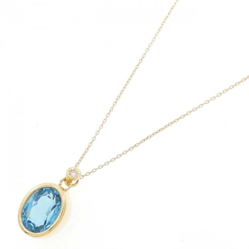 K18YG Blue Topaz Necklace - Hàng hiệu Authentic 861703