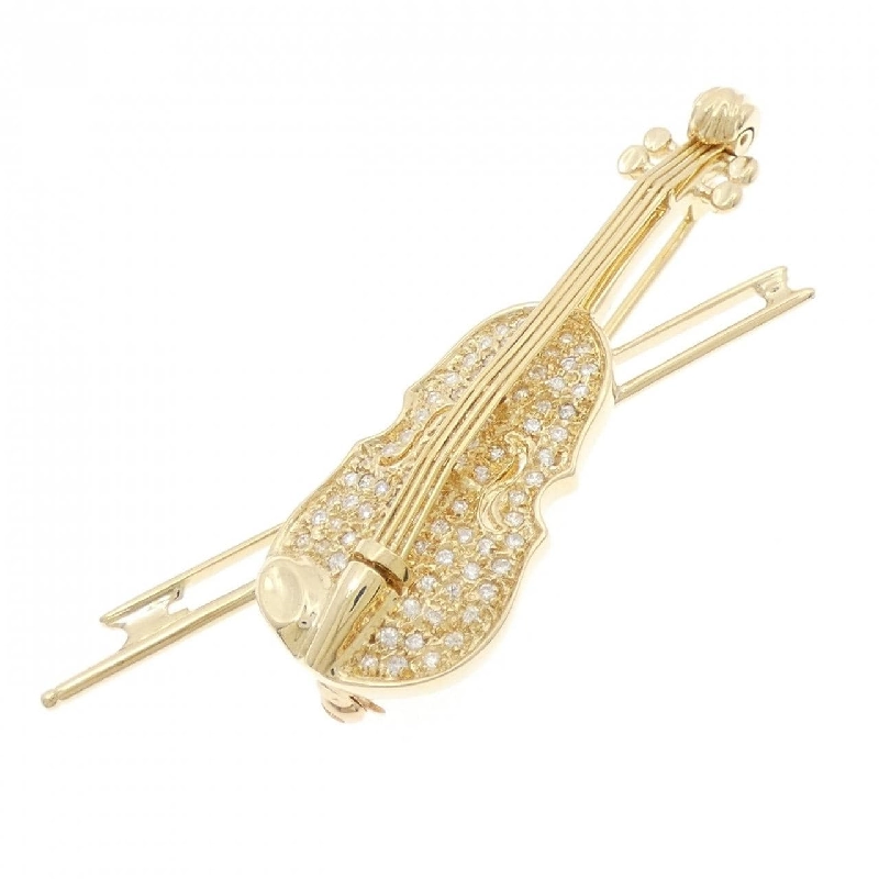 750YG Pave Diamond Brooch 0.55CT - Hàng hiệu Authentic 877816