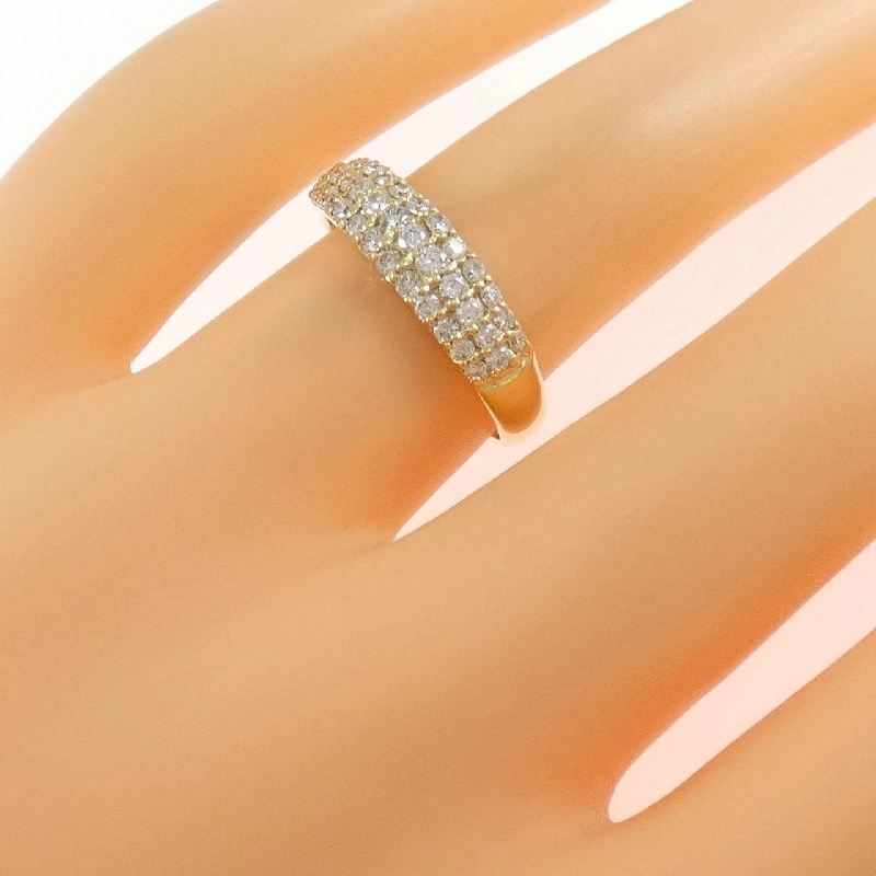 Nhẫn kim cương Pavé K18YG 0.50CT 666728
