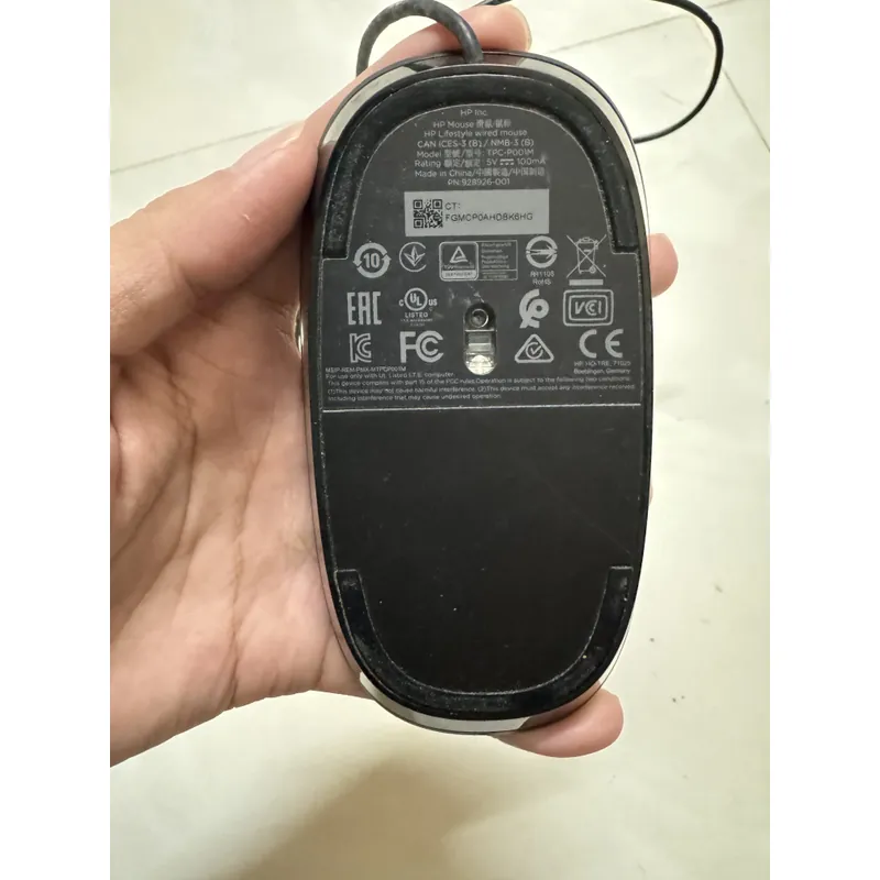 CHUỘT MÁY TÍNH CÓ DÂY LASER CỔNG CẮM USB MÀU ĐEN HP  714375