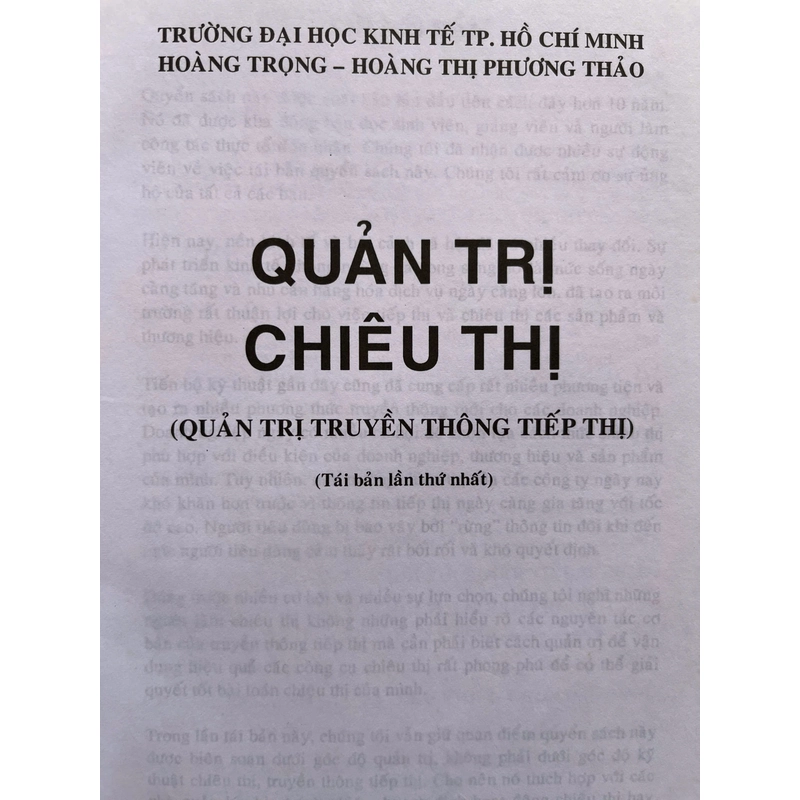 QUẢN TRỊ CHIÊU THỊ(QUẢN TRỊ TRUYỀN THÔNG TIẾP THỊ) 528804