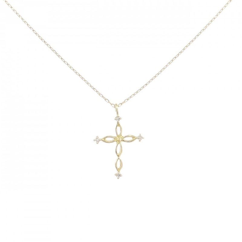 K18YG Dây chuyền kim cương chéo 0.01CT - Hàng hiệu chính hãng 861168