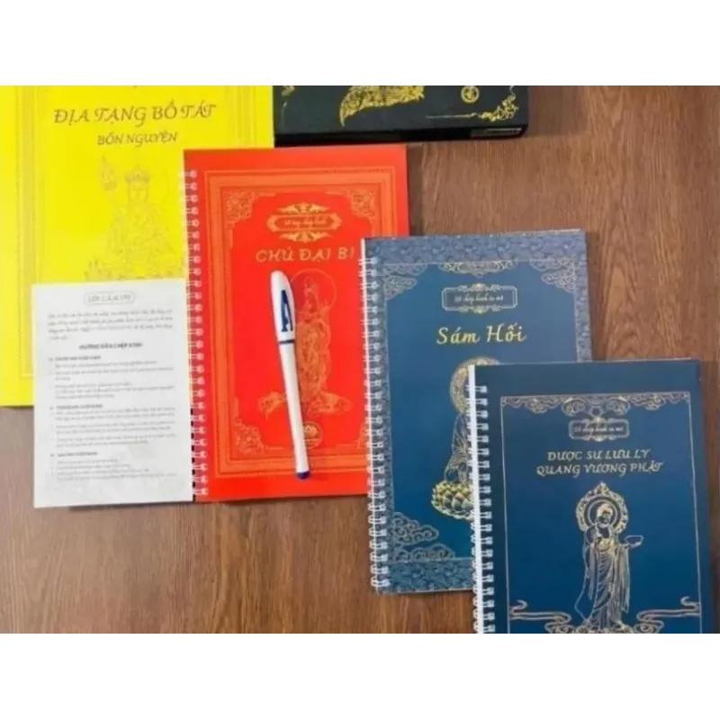COMBO 4 QUYỂN VỞ CHÉP CHỮ MỜ ĐỊA TẠNG + SÁM HỐI + CHÚ ĐẠI BI + DƯỢC SƯ 781221
