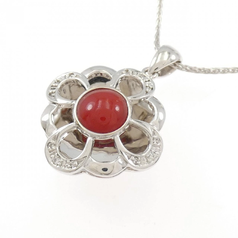 K18WG Mặt dây chuyền san hô - Hàng hiệu Chính hãng 865891