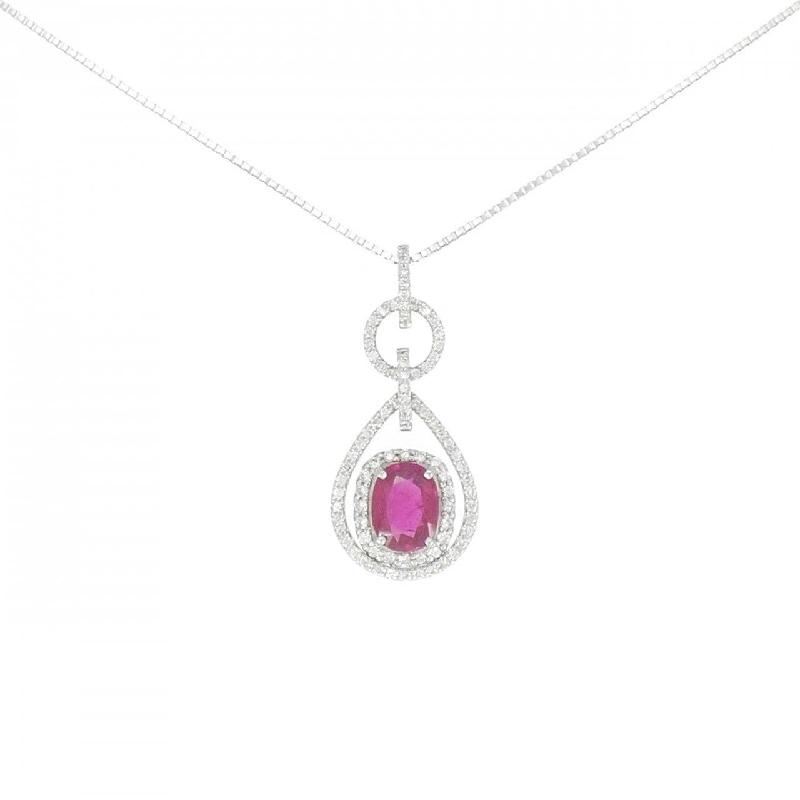 K18WG Dây chuyền ruby 1.30CT - Hàng hiệu Chính hãng 860833