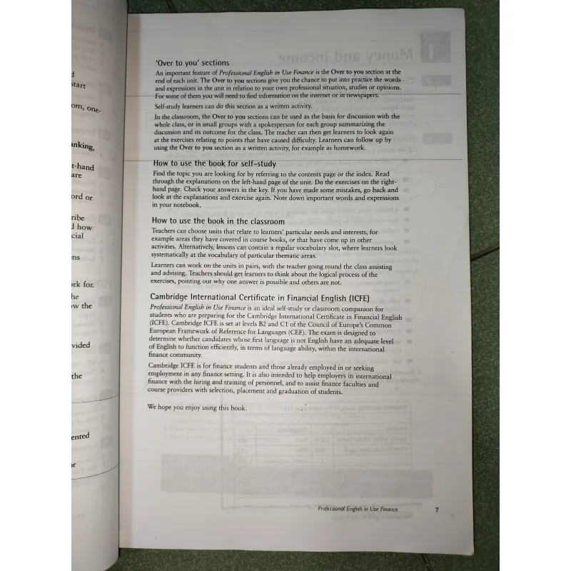 Professional English in Use - Tiếng anh lĩnh vực tài chính photo, có take note bên trong 932217