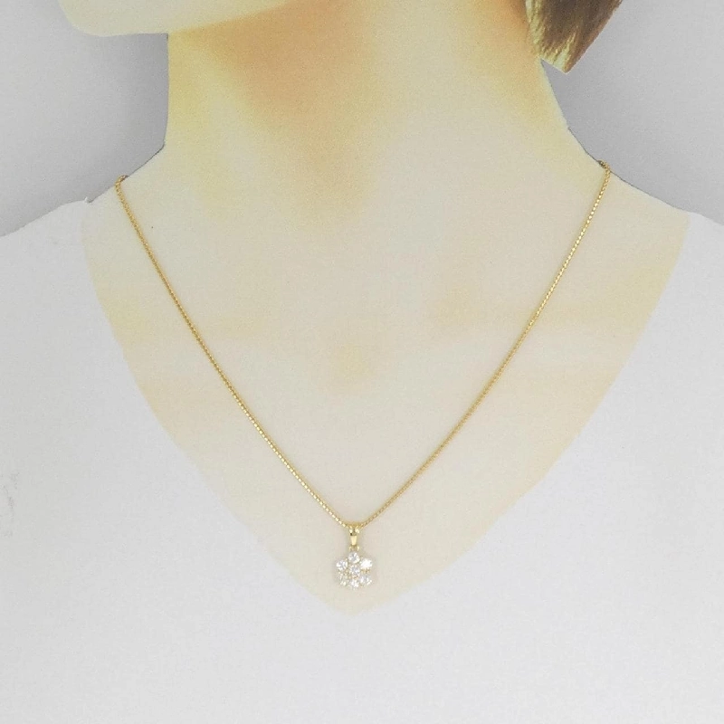 K18YG Hoa Kim Cương Dây Chuyền 1.00CT - Hàng hiệu Chính hãng 860209