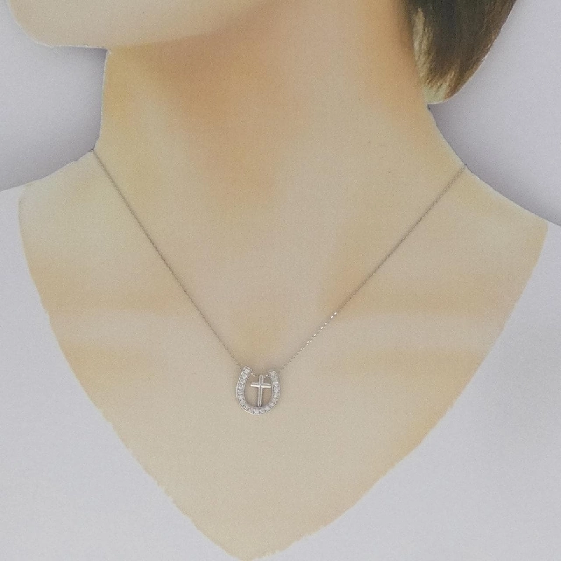 PT900/PT850 2WAY Móng ngựa × Đan chéo Dây chuyền kim cương 0.20CT - Hàng hiệu Chính hãng 867551