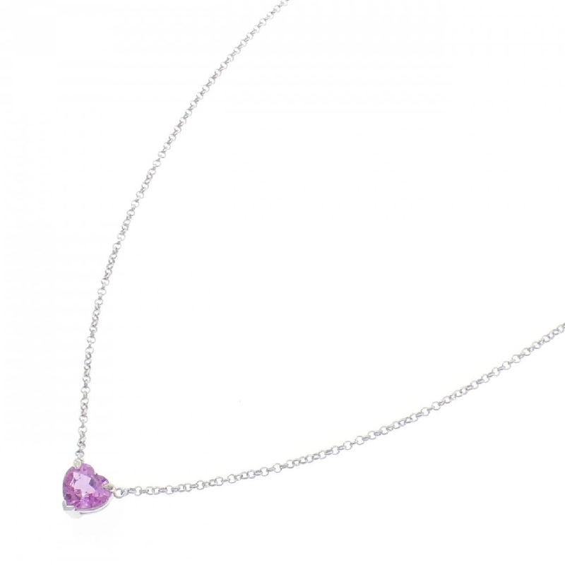 K18WG Dây chuyền hình trái tim Sapphire 1.15CT - Hàng hiệu Chính hãng 858554