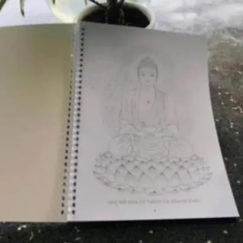 VỞ HÌNH Vẽ Phật Pháp Khổ A4 CHO PHẬT TỬ cực đẹp 781019
