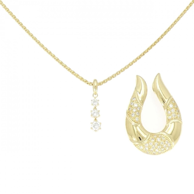 K18YG/750YG 2WAY Dây chuyền kim cương 0.50CT - Hàng hiệu Chính hãng 846085