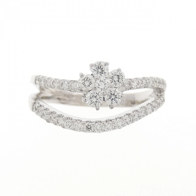 Nhẫn kim cương hoa K18WG 0.40CT 670675