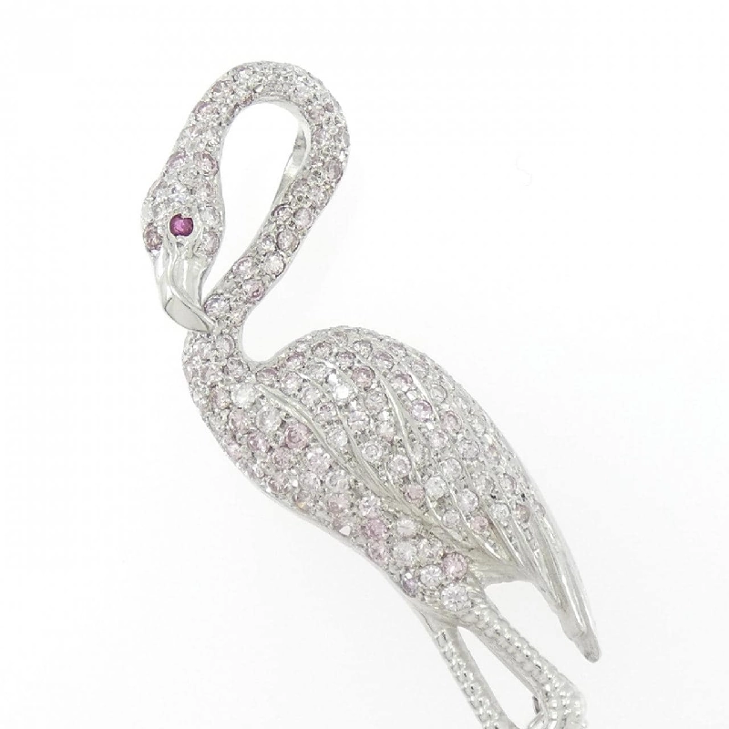 PT900/K14WG Hồng hạc Ruby Brooch - Hàng hiệu Chính hãng 872480