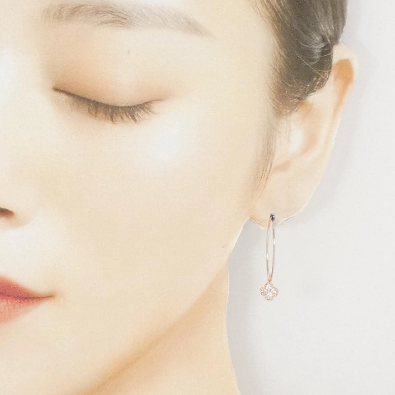 K18PG Bông tai hoa kim cương 0.40CT - Hàng hiệu Chính hãng 865732