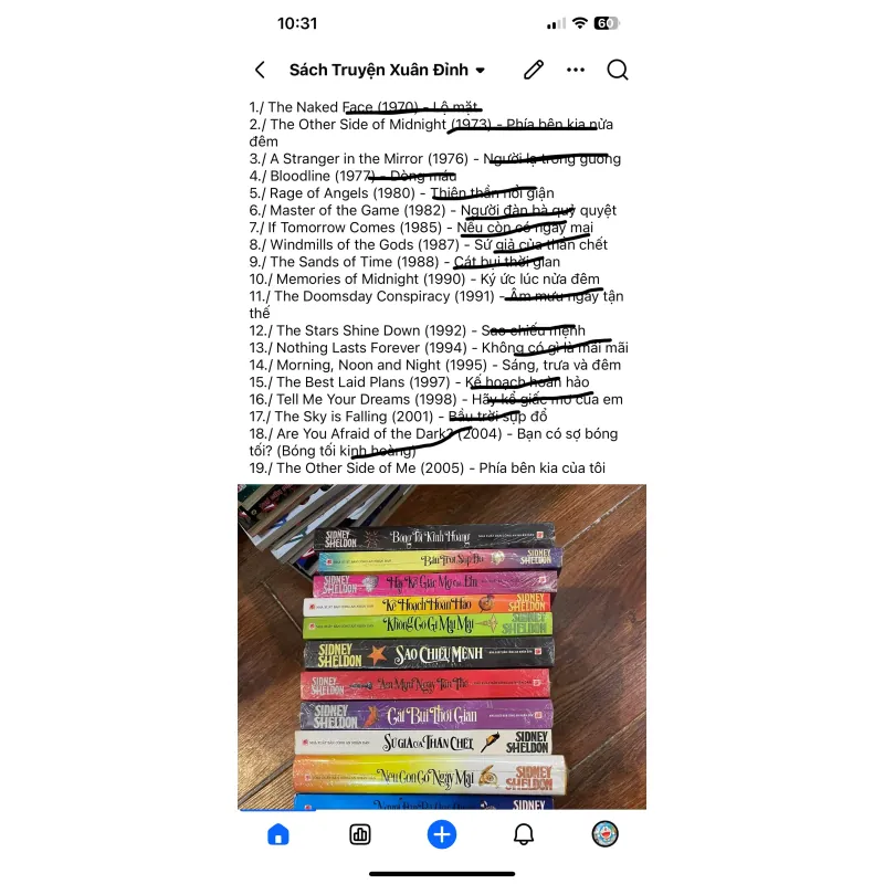 Sidney Sheldon có 16 cuốn 1003086