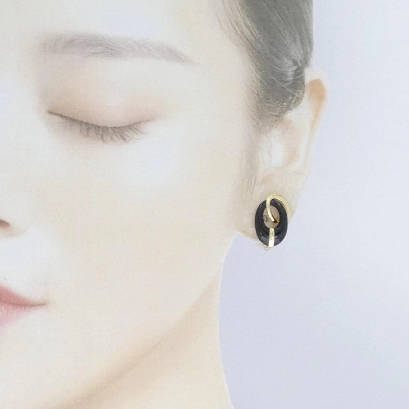 K18YG Onyx Bông tai - Hàng hiệu Chính hãng 878260