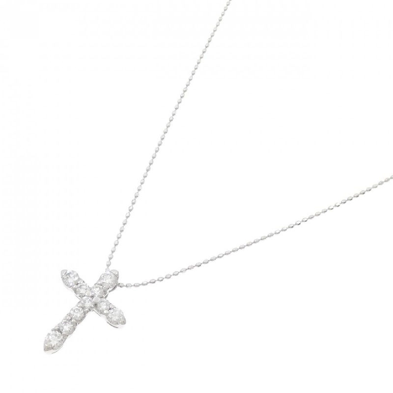 Dây chuyền kim cương K18WG/750WG hình chữ thập 0.50CT - Hàng hiệu chính hãng 857984