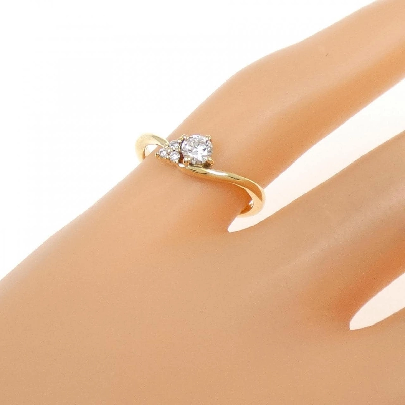 Nhẫn kim cương K18YG 0.155CT 672348