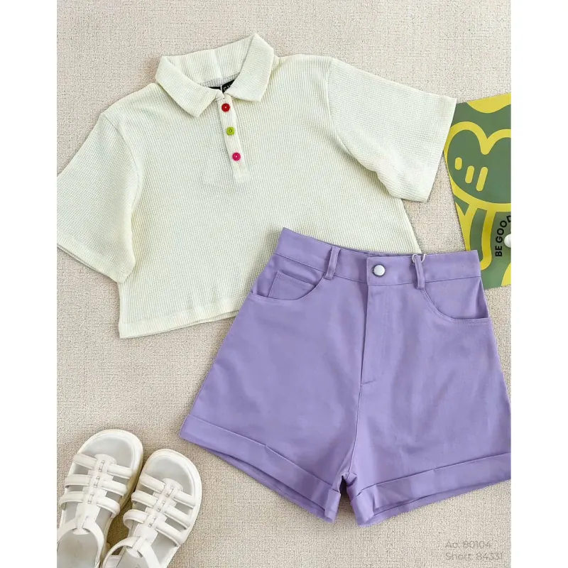 Áo lửng phối nút màu, freesize, shop The Ciu 674229