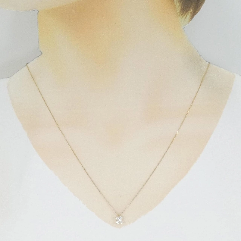 K18YG Hoa Kim Cương Dây Chuyền 0.20CT - Hàng hiệu Chính hãng 860713