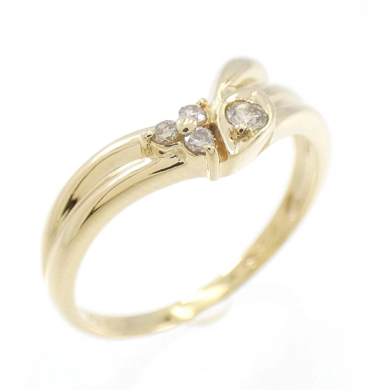 Nhẫn kim cương K18YG 0.06CT 672590