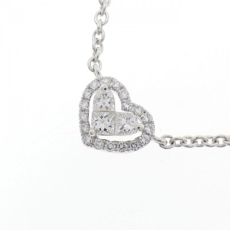 Dây chuyền kim cương hình trái tim 750WG - Hàng hiệu Authentic 856170
