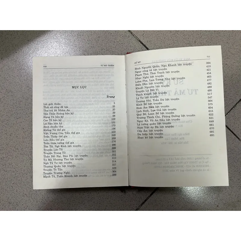 SỬ KÝ TƯ MÃ THIÊN- PHAN NGỌC 712040