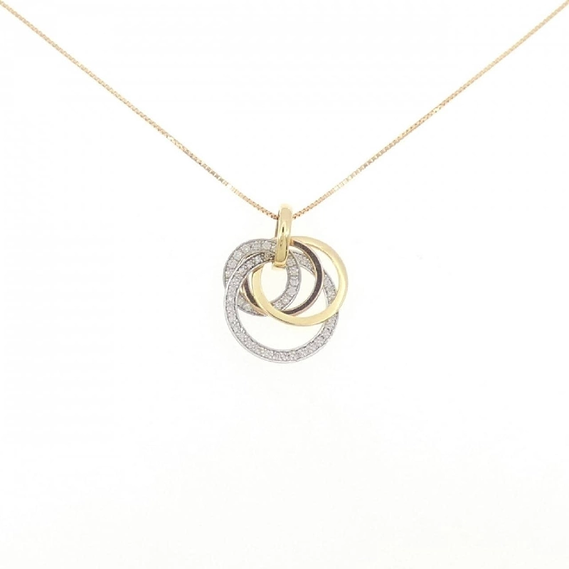 K18YG/PT900/K18PG Dây chuyền kim cương 0.41CT - Hàng hiệu Authentic 862256