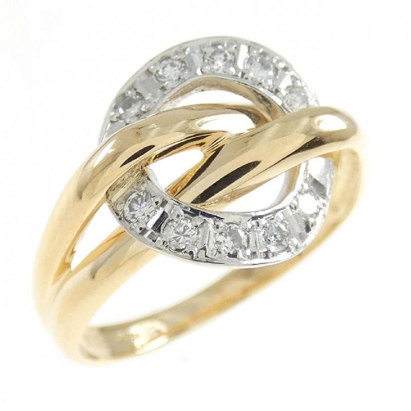 Nhẫn kim cương K18YG/PT900 671454