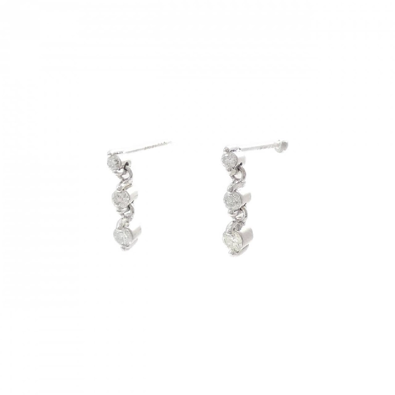 K18WG Bông tai kim cương ba viên 0.20CT - Hàng hiệu Chính hãng 870499