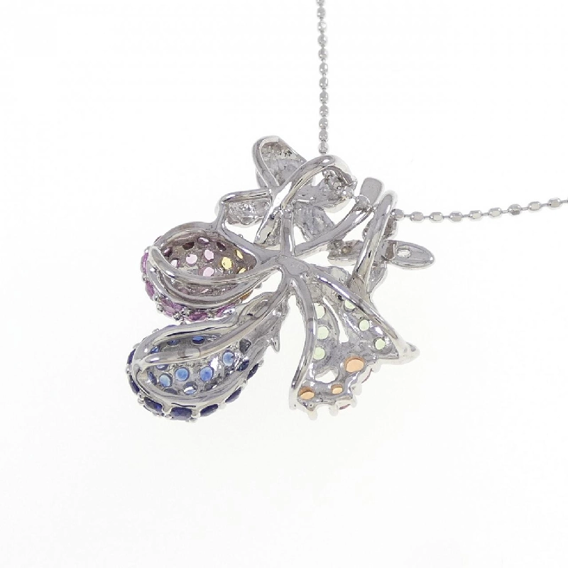 K18WG Đá màu Dây chuyền - Hàng hiệu Chính hãng 860352