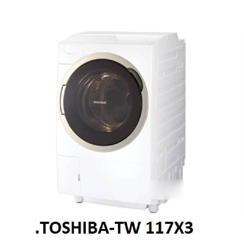 (Used 90%) Máy giặt sấy block Toshiba TW-117X3 giặt 11 kg sấy 7 kg 56343