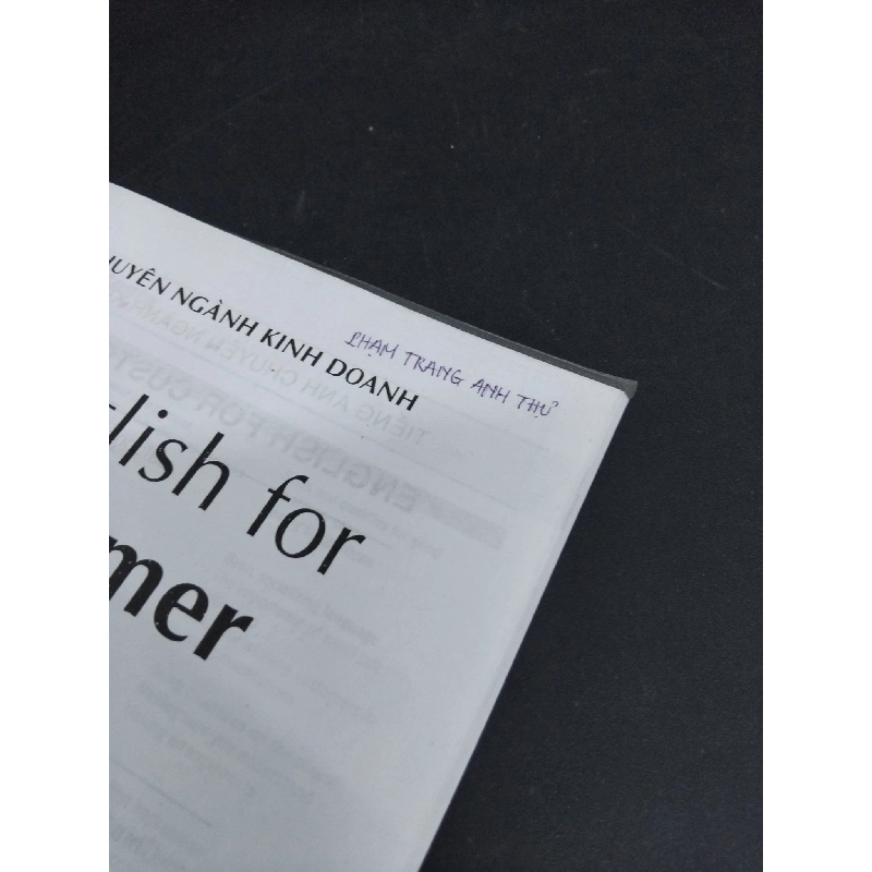 English for customer care mới 80% ố nhẹ có viết tên trang đầu 2009 HCM2811 HỌC NGOẠI NGỮ 917927